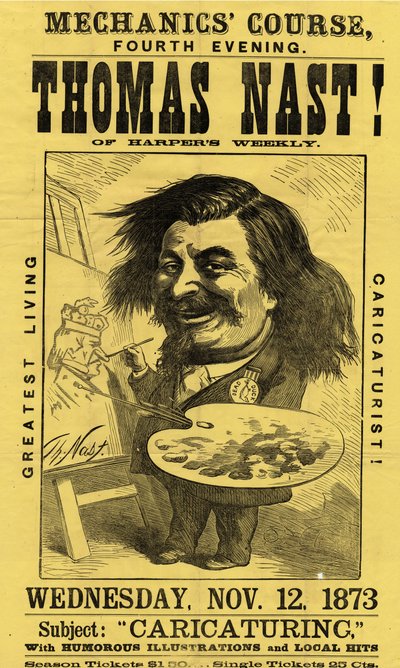Mekanikerkursus, fjerde aften. Thomas Nast!, udgivet af Currier & Ives, 1873 af American School