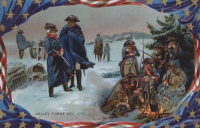 Memorial Day-kort, Valley Forge, december 1777 (farvelitografi) af American School