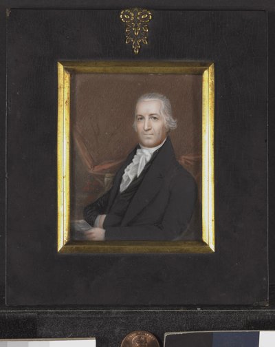 Miniatureportræt af Samuel Osgood, ca. 1789 (w/c på elfenben) af American School