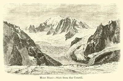 Mont Blanc, set fra Courtil af American School