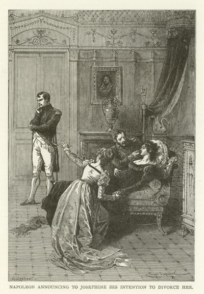 Napoleon meddeler Josephine sin hensigt om at skilles fra hende af American School