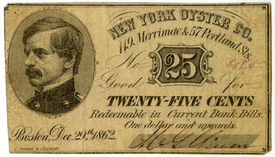New York Oyster Co., 119 Merrimac & 57 Portland St., 1862 af American School