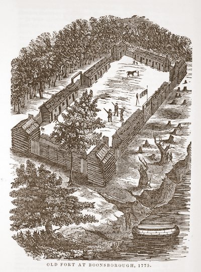 Old Fort i Boonsborough, 1775 af American School