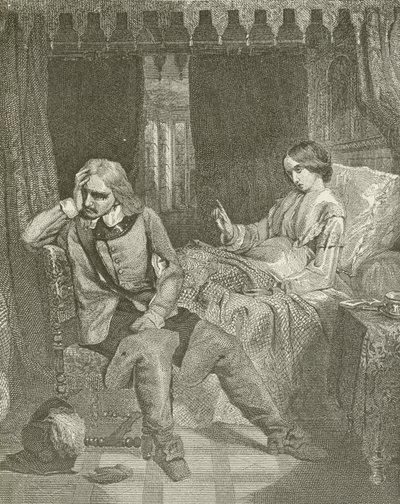 Oliver Cromwell ved sin datters dødsleje af American School