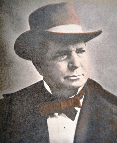 Oliver Fisher Winchester (1810-80) (farvet foto) af American School