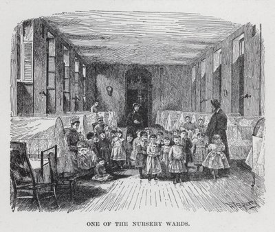 En af vuggestuerne (litho) af American School