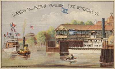 Paddle Steamer ved molen af American School
