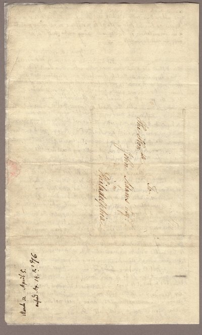 Side 4, Brev fra Abigail Adams til John Adams, 31. marts - 5. april 1776 (blæk på papir) af American School
