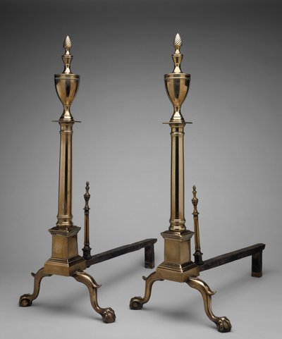 Et par Andirons af American School