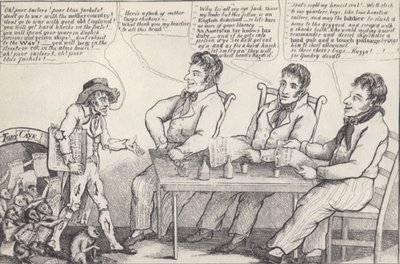 Politisk tegneserie på tærsklen til krigen i 1812, ca. 1812 (litho) af American School