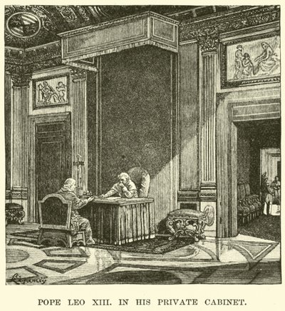 Pave Leo XIII, i sit private kabinet af American School