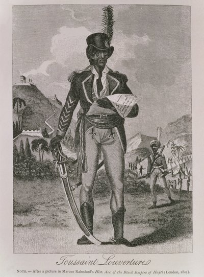 Portræt af Francois Dominique Toussaint-Louverture (ca. 1743-1803) (gravering) af American School