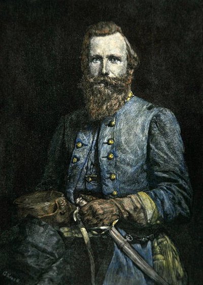 Portræt af general J.E.B. Stuart (litho) af American School