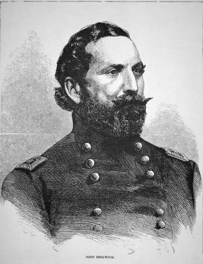 Portræt af general John Sedgwick (litho) af American School