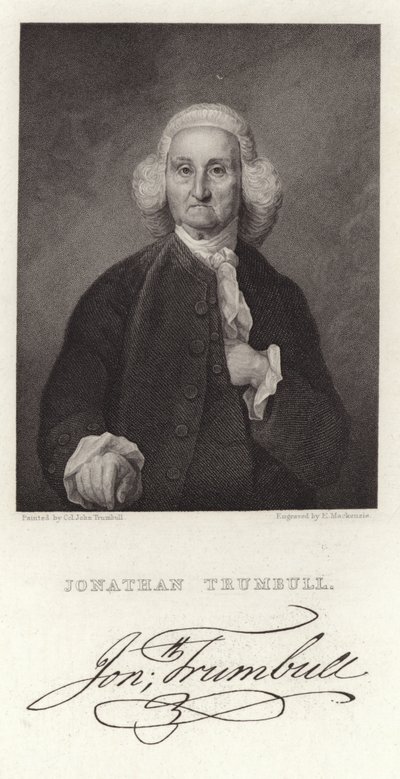 Portræt af Jonathan Trumbell af American School