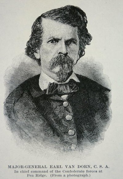 Portræt af generalmajor Earl Van Dorn (litho) af American School