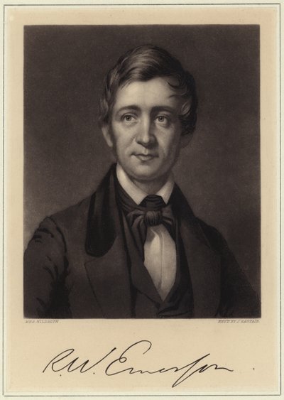 Portræt af Ralph Waldo Emerson af American School
