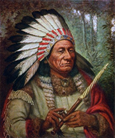 Portræt af Sitting Bull af American School
