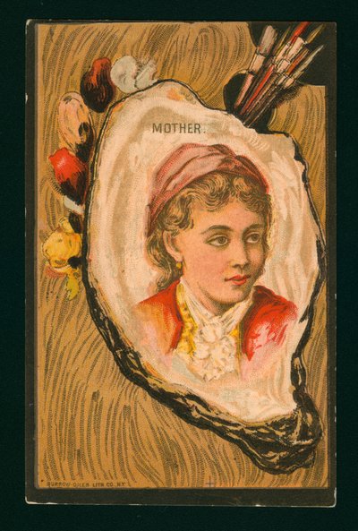 Portræt af en mor (chromolitho) af American School