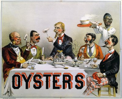 Plakat reklame for østers af American School