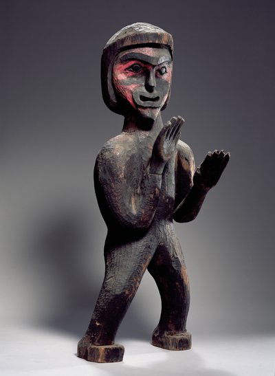 Potlatch figur (malet træ) af American School