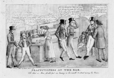 Udøvere ved baren, ca. 1834 af American School