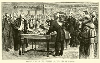 Præsentation af Freedom of the City of London af American School