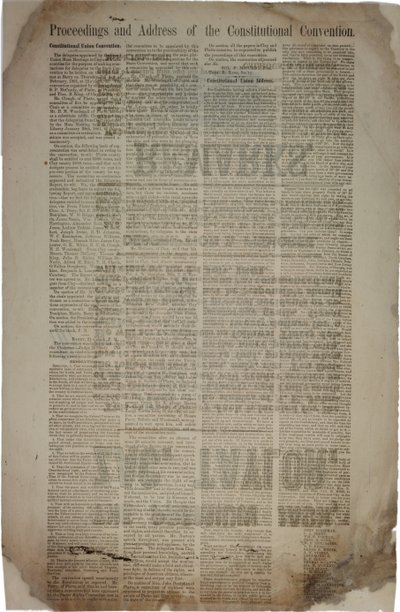 Forhandlinger og adresse på forfatningskonventet, ca. 19. marts 1861 af American School