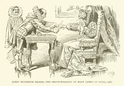 Dronning Elizabeth underskriver Mary Queen of Scots