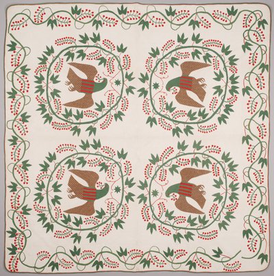 Dyne, ca. 1840-50 (appliceret bomuld) af American School
