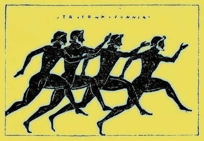 Race, illustration fra History of Greece af Victor Duruy, udgivet 1890 (digitalt forbedret billede) af American School
