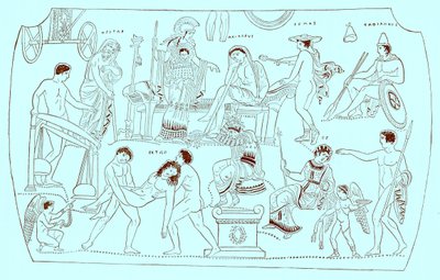 Hektors løsesum, illustration fra History of Greece af Victor Duruy, udgivet 1890 (digitalt forbedret billede) af American School