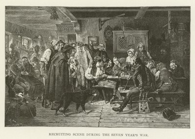 Rekrutteringsscene under Syvårskrigen af American School