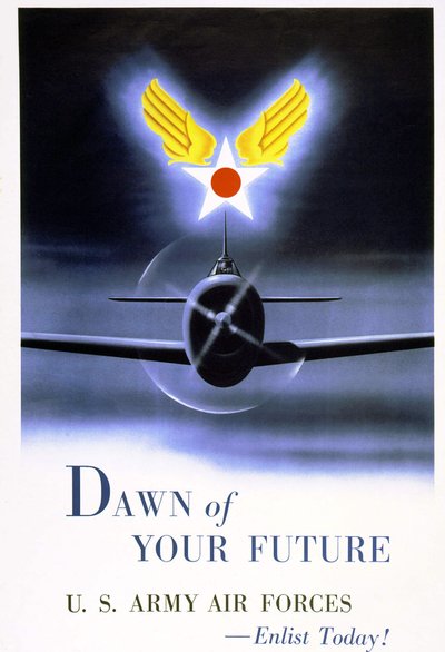 Rekrutteringsplakat for "US Army Air Forces" af American School