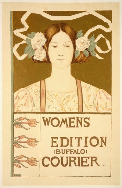 Gengivelse af en plakat, der reklamerer for Womens-udgaven Buffalo Courier af American School
