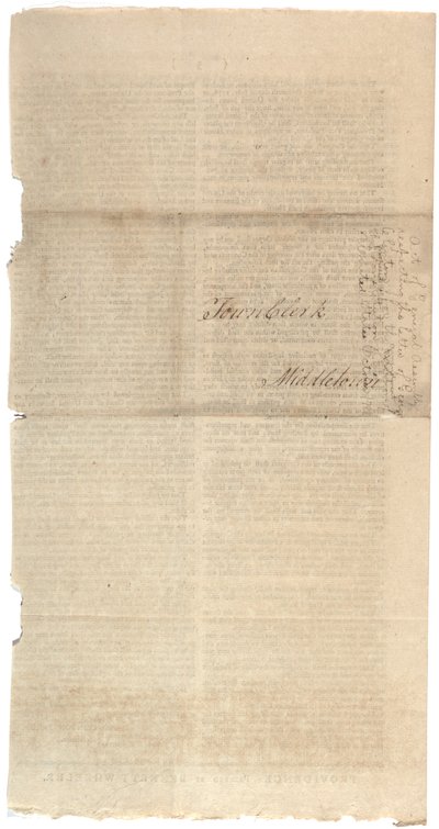 Resolutioner, der udskriver NYS forslag til ændringer af forfatningen, oktober 1788 af American School