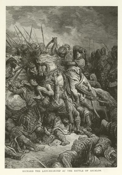 Richard Løvehjertet i slaget ved Ascalon, 1192 af American School