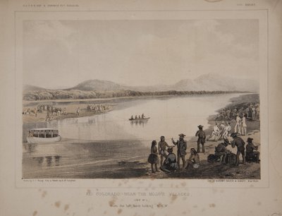 Rio Colorado - nær Mojave Villages udsigt nr. 1 fra venstre bred ser W.N.W af American School