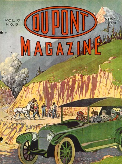 Vejbygning, forside af DuPont Magazine, maj 1919 af American School