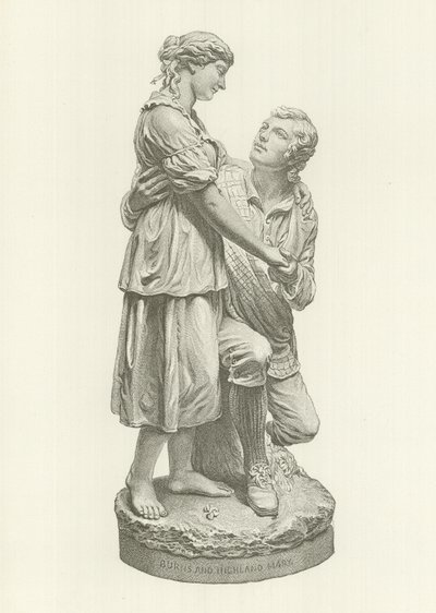 Robert Burns og Highland Mary (kobberstik) af American School