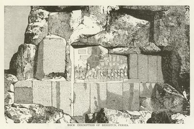 Rock Inscription of Behistun, Persien af American School