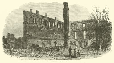 Ruinerne af Chambersburg, rådhuset, september 1864 af American School