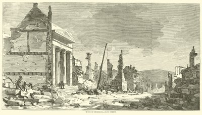 Ruinerne af Richmond, Main Street, april 1865 af American School
