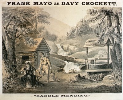 Saddle Mending, Plakat for Davy Crockett med Frank Mayo i hovedrollen af American School