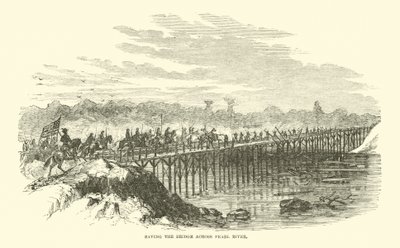 Redder broen over Pearl River, april 1863 af American School
