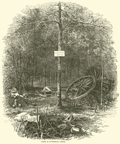 Scene af McPhersons død, juli 1864 af American School