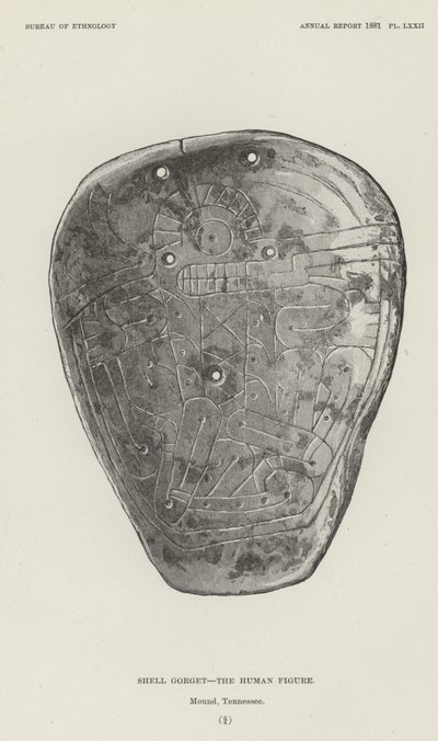 Shell Gorget - Den menneskelige figur af American School