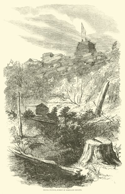 Signalstation, Summit of Maryland Heights, september 1862 af American School