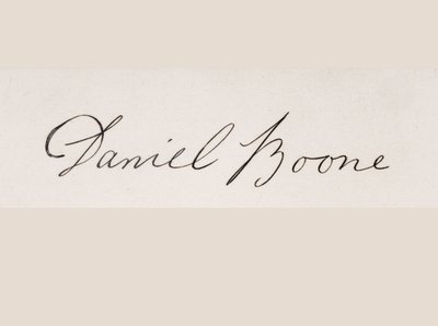 Underskrift af Daniel Boone af American School