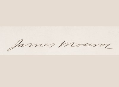 Signatur af James Monroe af American School